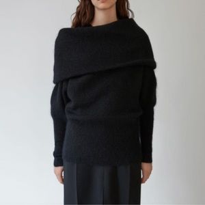 ACNE STUDIOS // Daze Mohair off the shoulder black sweater (S)